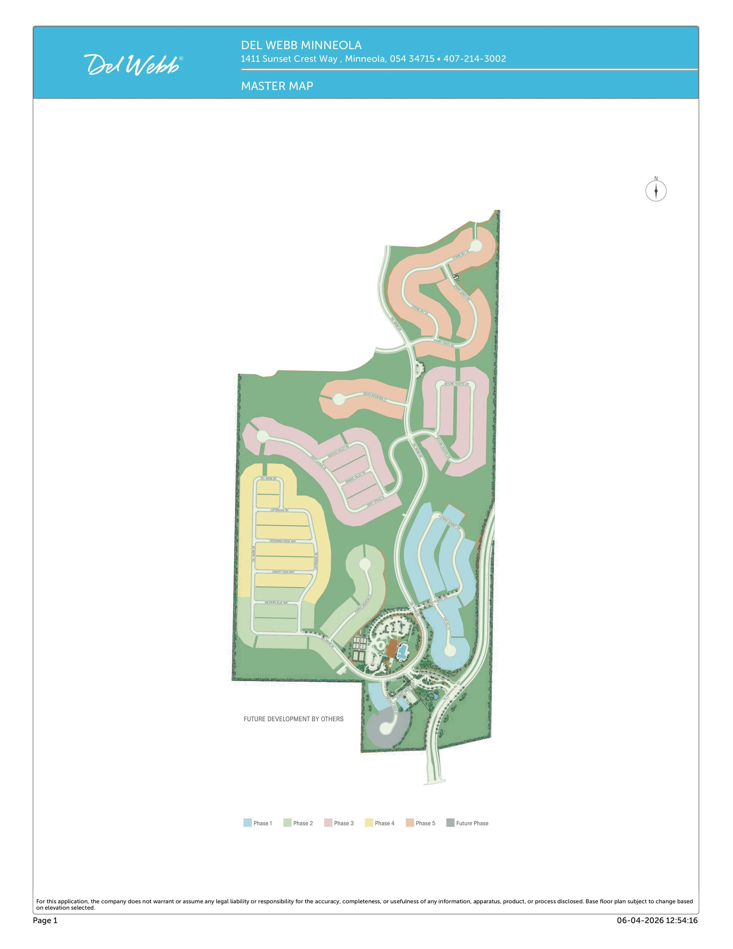 Del Webb Minneola Site Plan